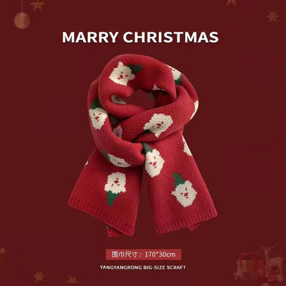 Unisex Santa Claus Knitted Scarf