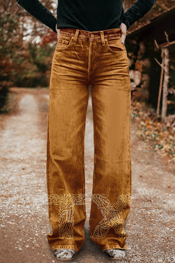 Vintage Gameday Texas Longhorn Washed Wide Leg Pants