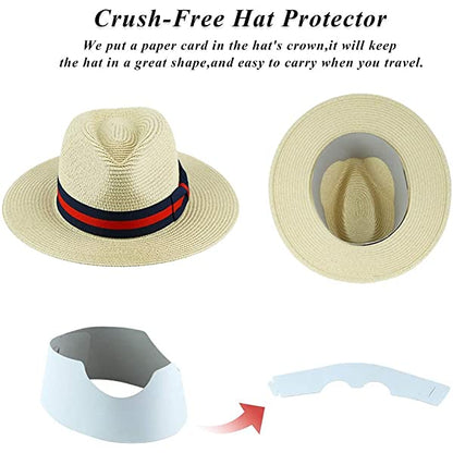 Panama Straw Hats for Men & Women (two Bands)[Fast shipping and box packing]