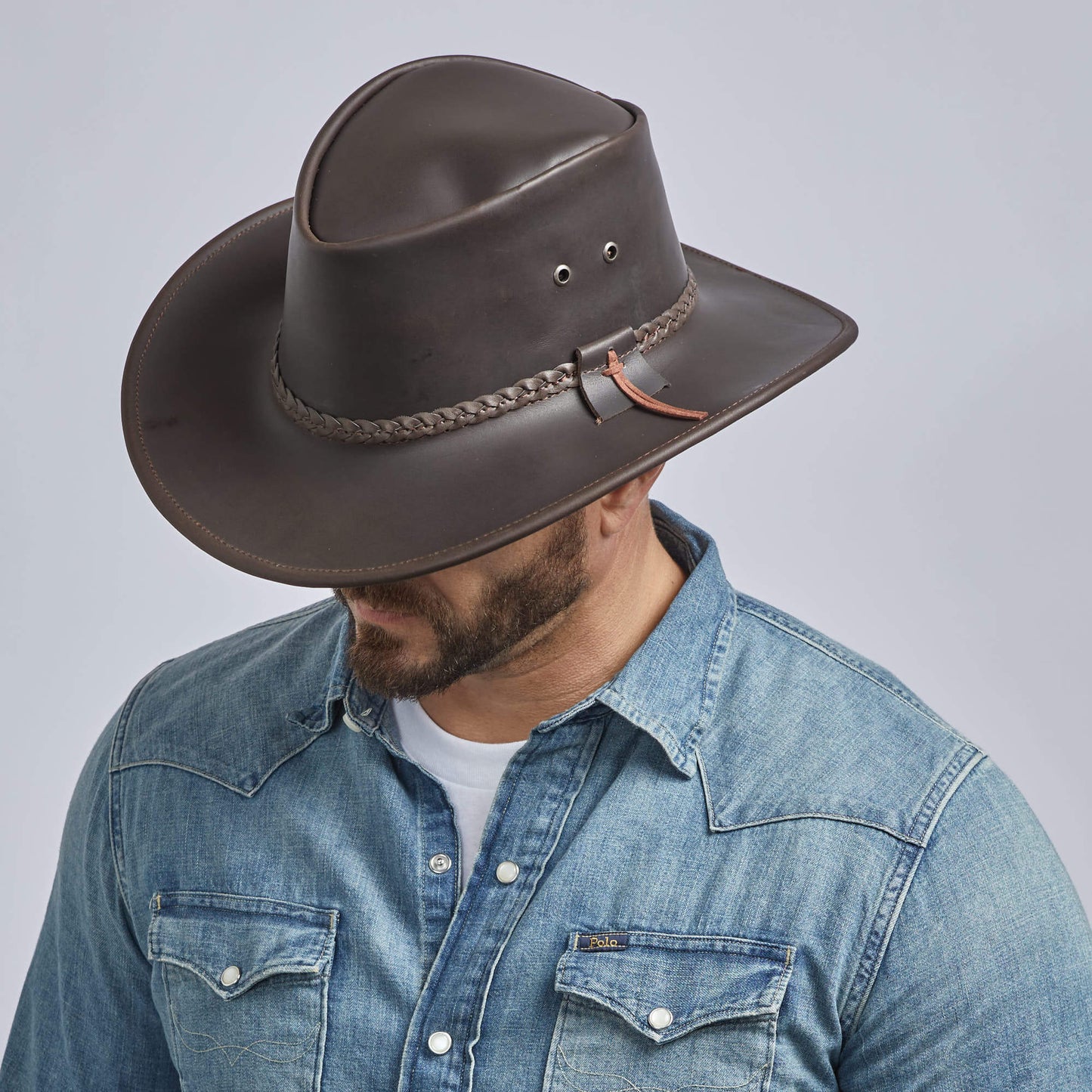 Bushman - Mens Outback Leather Hat