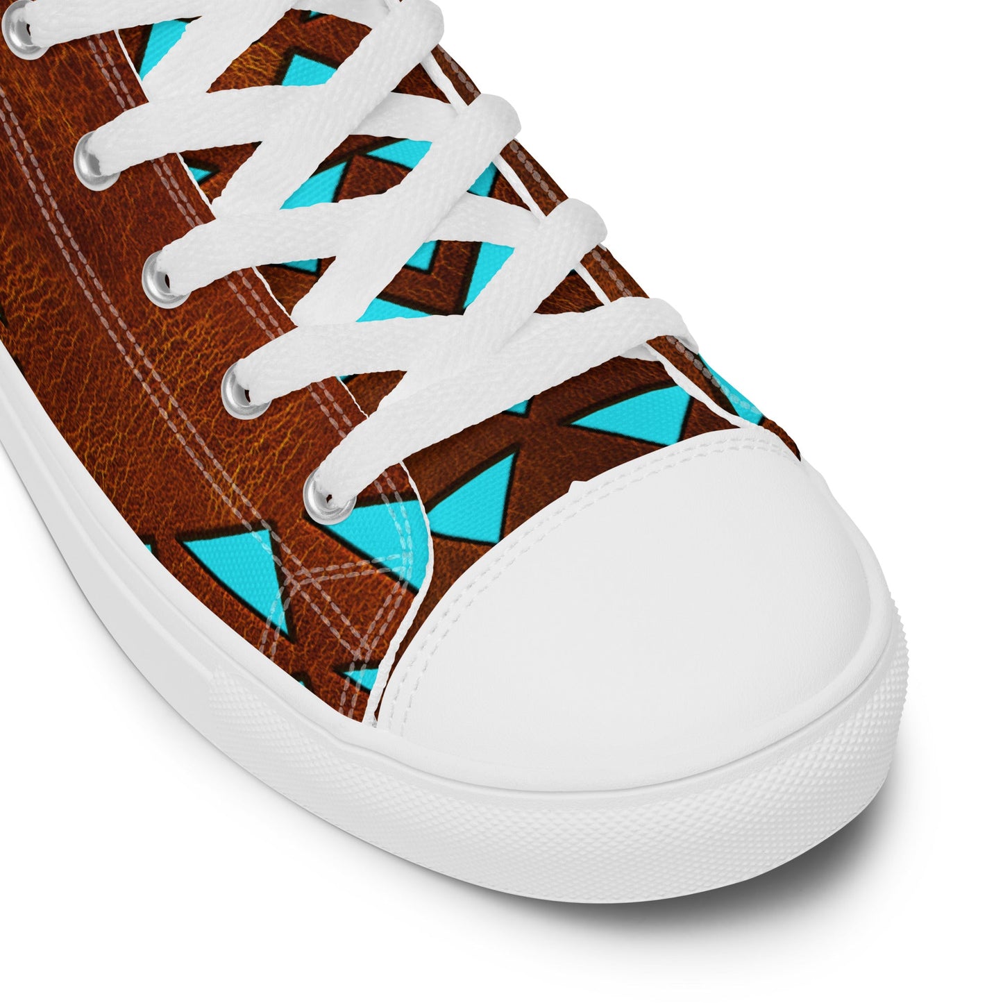 Mullet Cowboy Aztec Men__ High Top Canvas Shoes