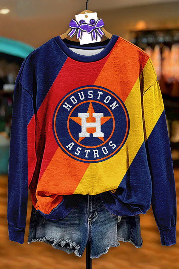 Vintage Houston Astros Stripe Sweatshirt