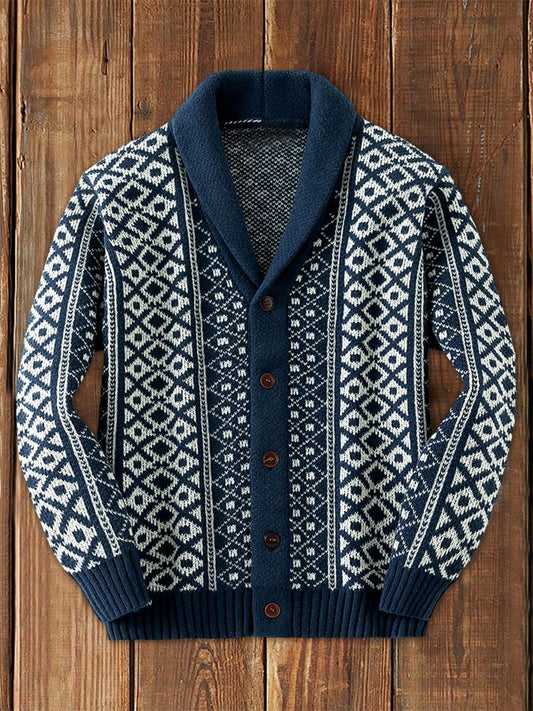 Men's Vintage Knitted Sweater Jacket