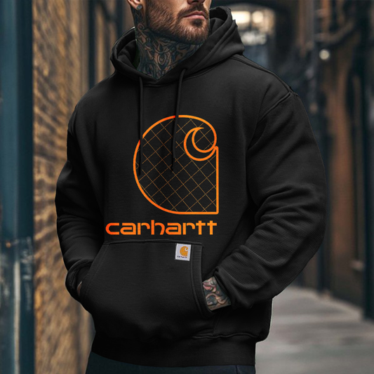 Men's Vintage Outdoor Print Hoodie Streetwear