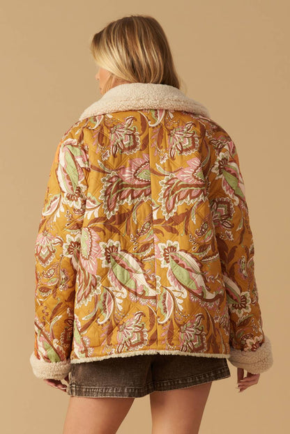 Stay the Same Quilted Floral Jacket