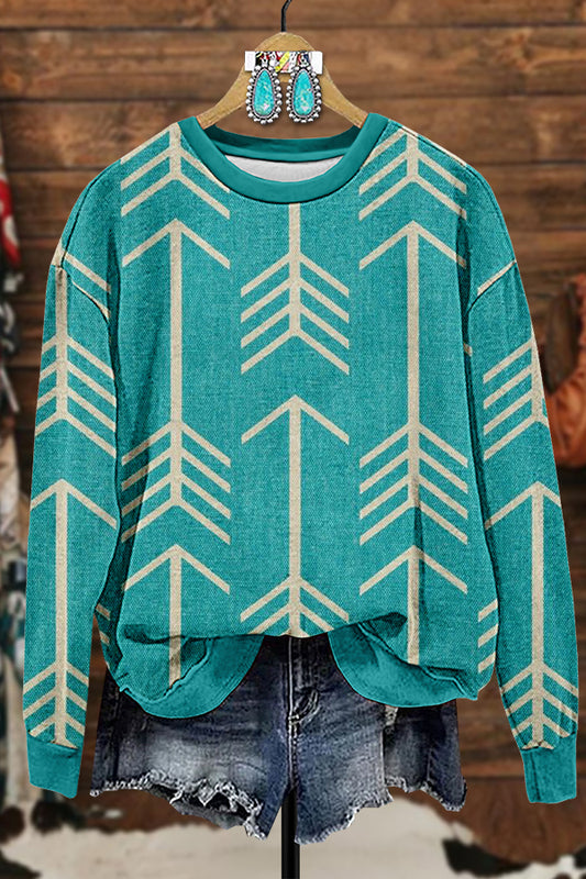 Western Turquoise Arrow Sweatshirt