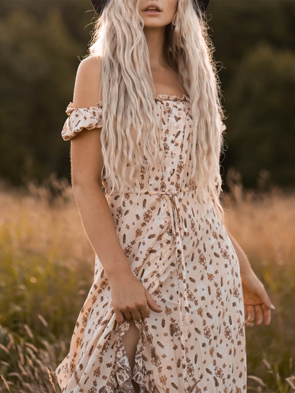 Floral Print Short Sleeve Dress