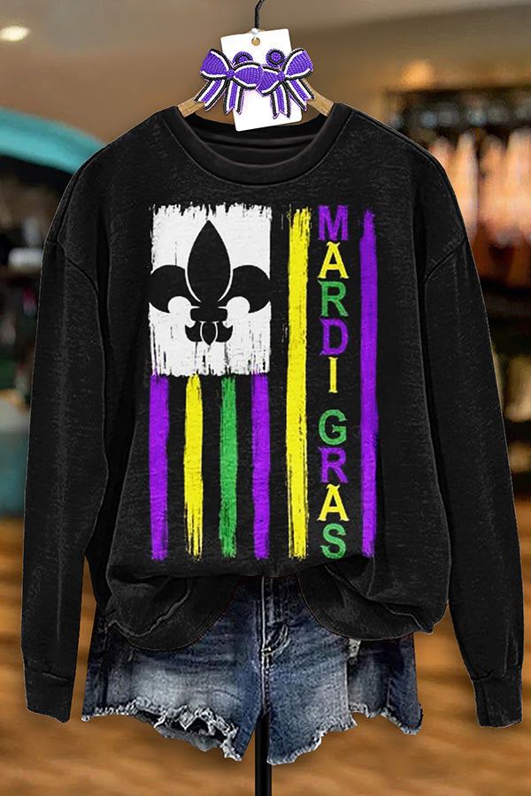 Vintage Carnival Print Sweatshirt