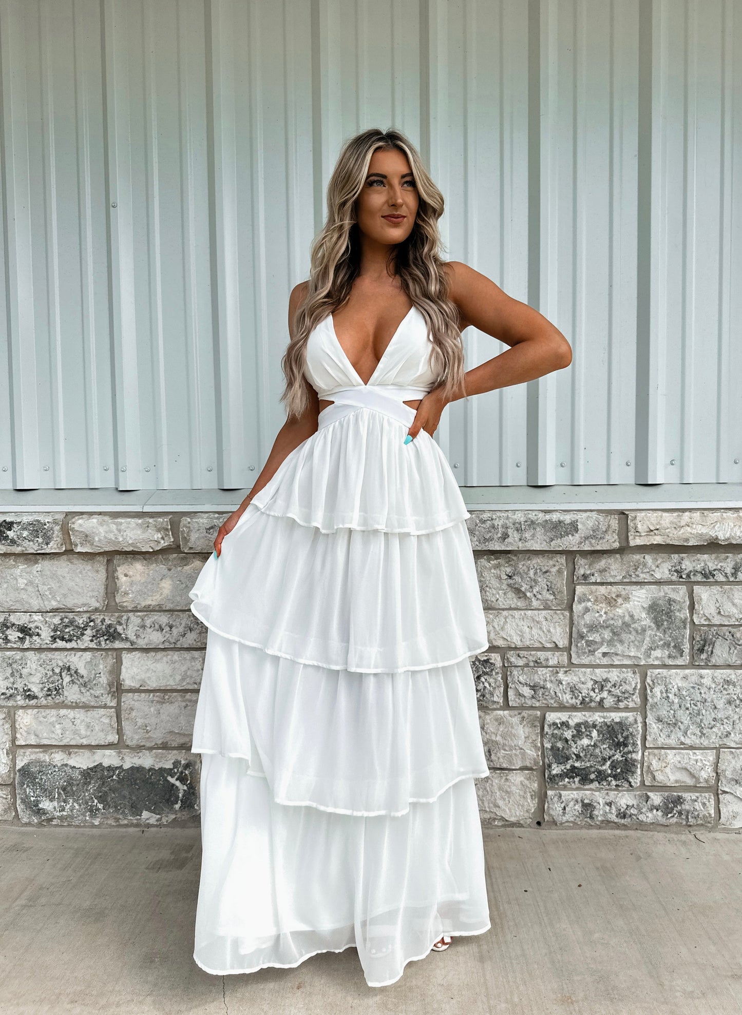 Porch Swing Angel Maxi Dress