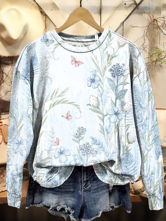 Floral Casual Sweatshirt