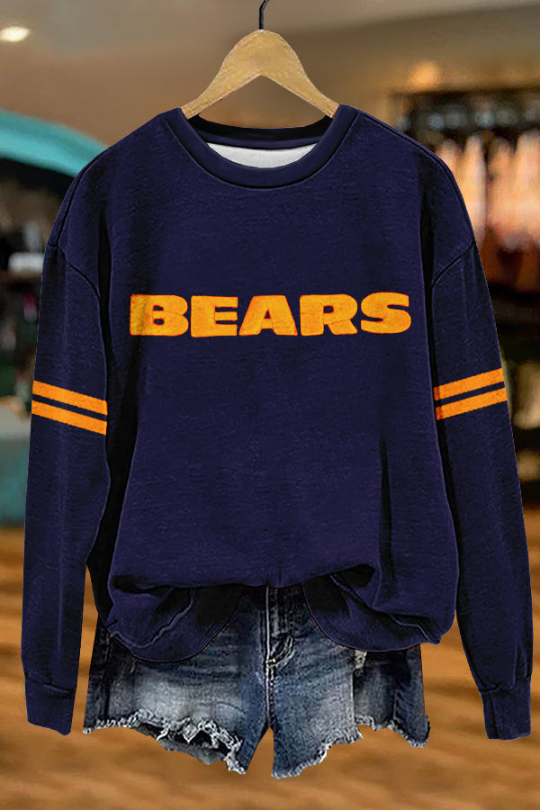 Classic Gameday Bears Print Sweatshirt