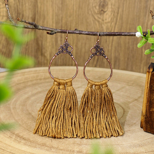 Women's Bohemian Tassel Long Earrings