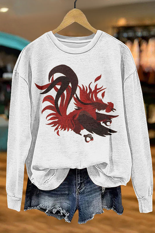 Unique Gameday Carolina Gamecocks Print Sweatshirt