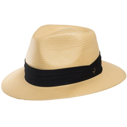 H&F Cristo Fedora Straw Panama Hat