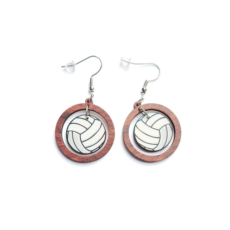 Classic Wooden Ball Earrings