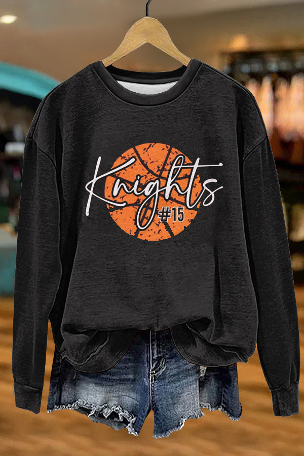 Basketball Gameday Knights Print Sweatshirt