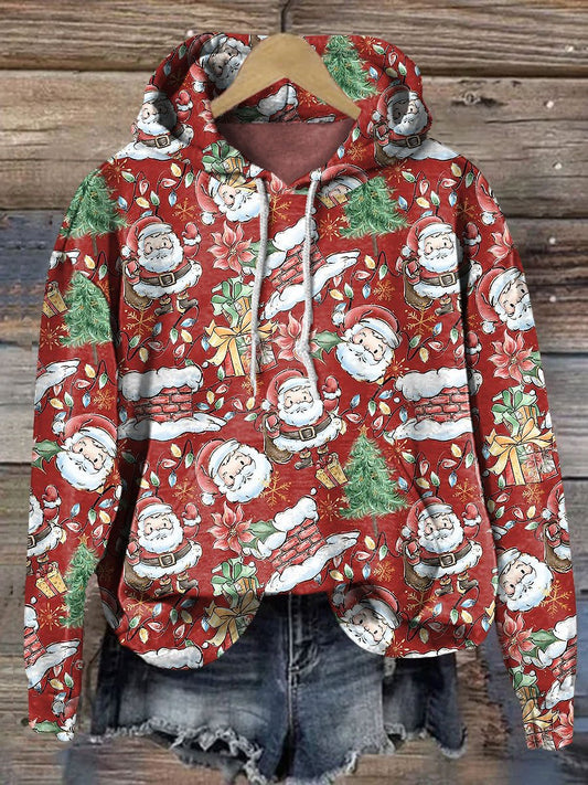 Santa Claus Art Print Casual Sweatshirt