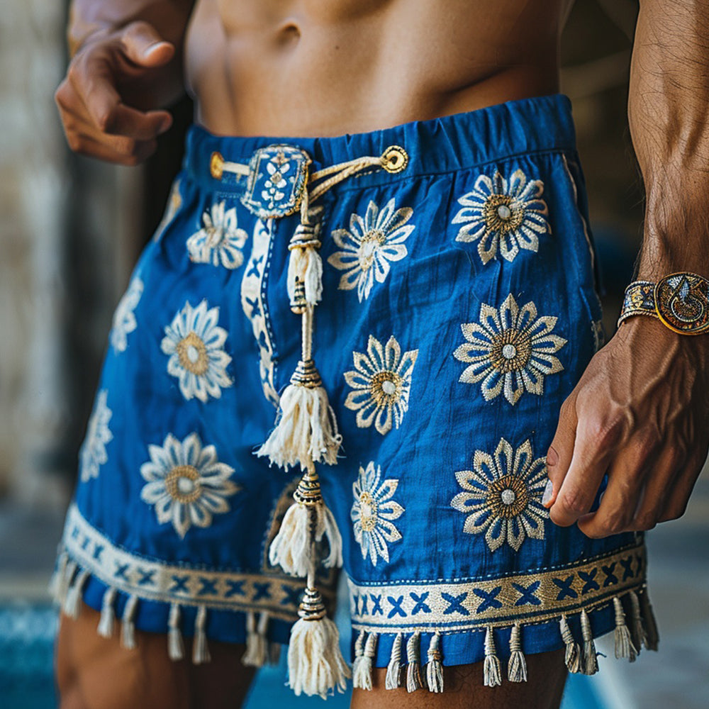 Retro Casual Ethnic Style Shorts Style Shorts