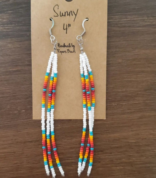 Sunny Fringe Beaded Earrings