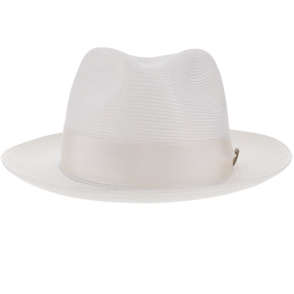 Classic Blue Straw Fedora Hat