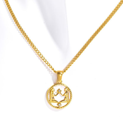 Women's Vintage Zodiac Coin Necklace