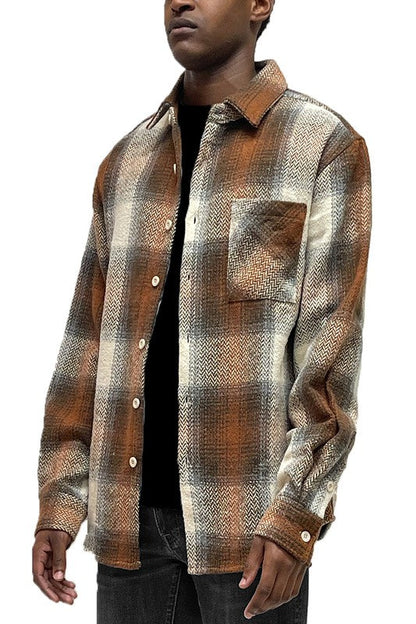 Grand Canyon Men's Flannel Shirt Jacket Shacket choice of colors