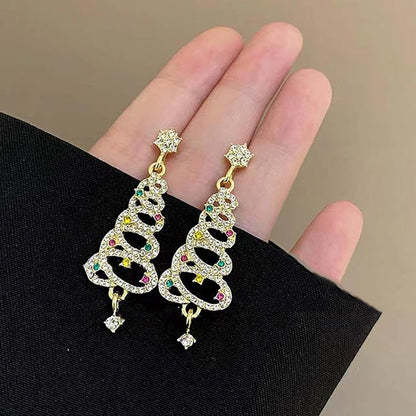 Sparkling Christmas Tree Earrings