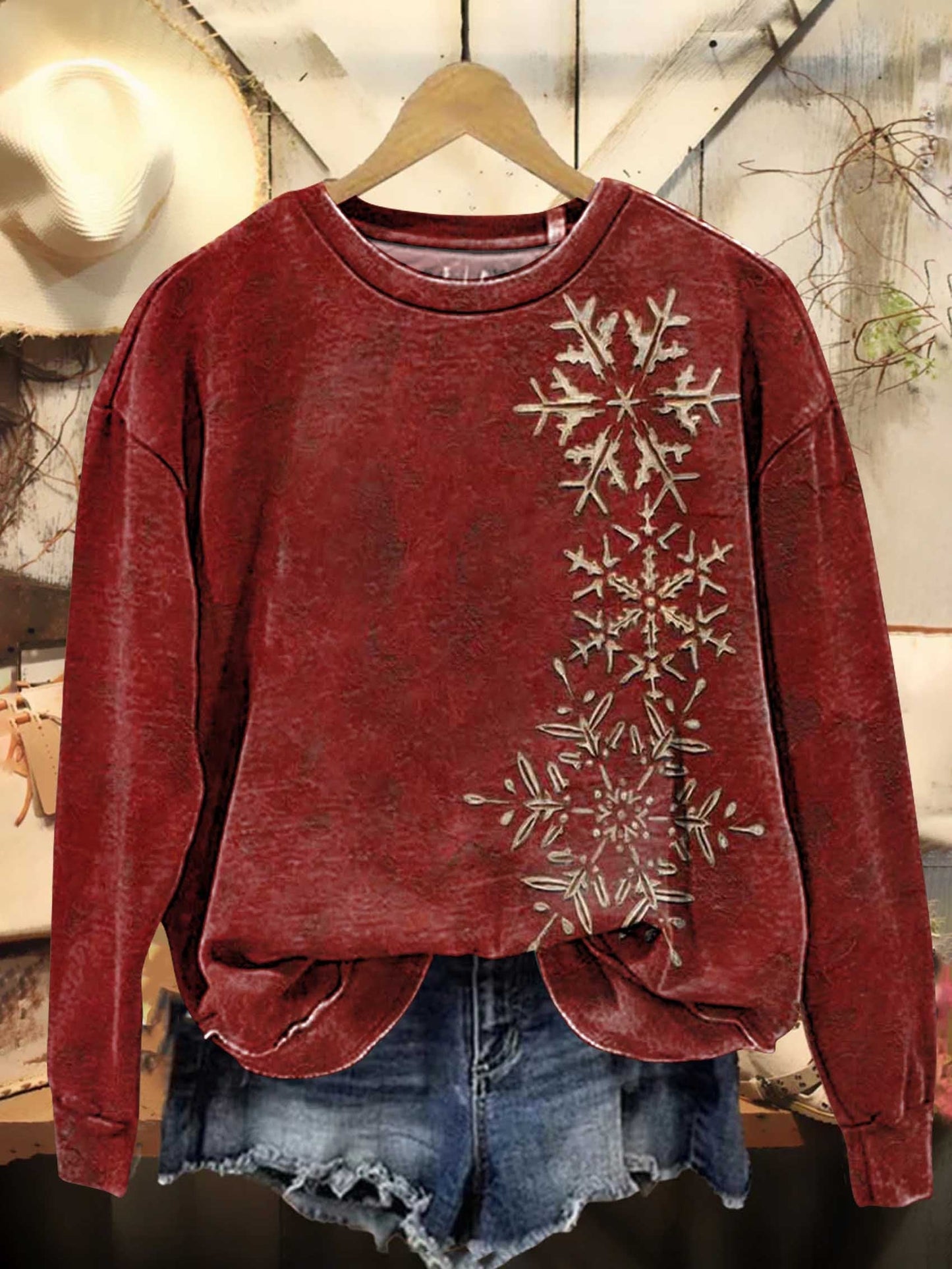 Christmas Snowflake Casual Sweatshirt