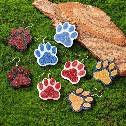 Cute Tiger Paw Gameday Earrings