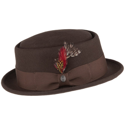 Tienda Jaxon & James Crushable Wool Pork Pie Hat - Brown