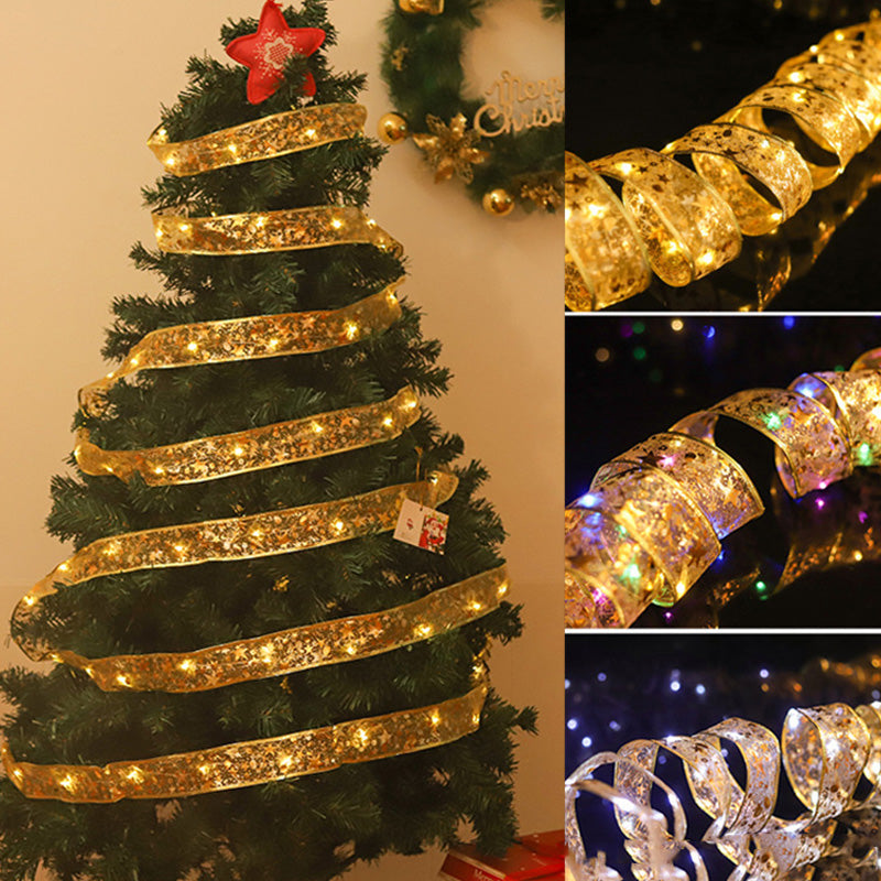 Christmas Ribbon Light Bow Ribbon light Christmas tree decorative lights