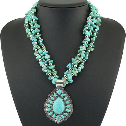 Boho Vintage Turquoise Necklace