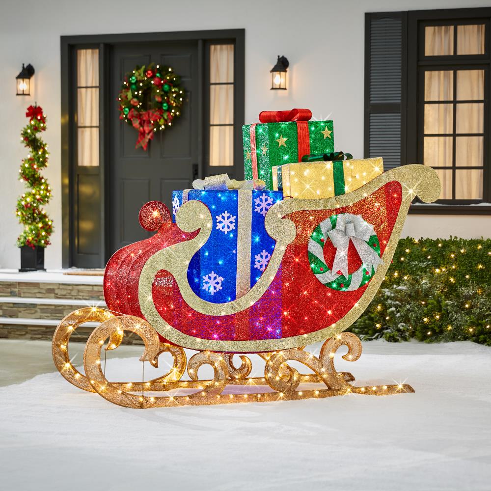 The 8' Christmas Spirit Twinkling Sleigh