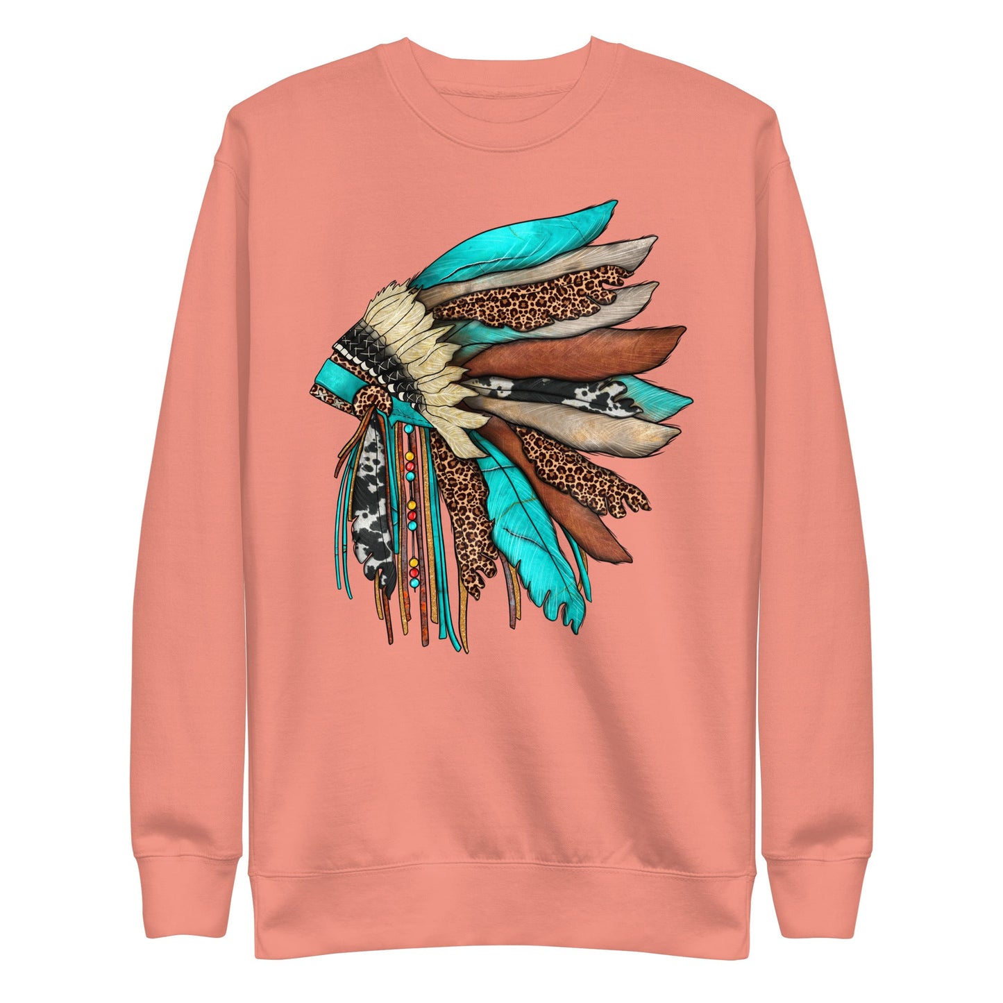 Turquoise Head Dress Unisex Sweatshirt choice of colors