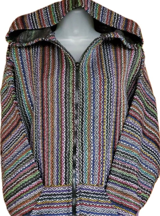 Zip Up Walter Mitty Mexican Drug Rug Baja Hoodie