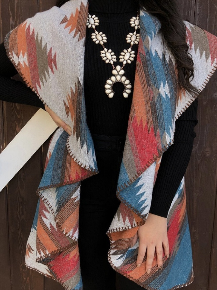 Women's Western Bohemian Print Shawl