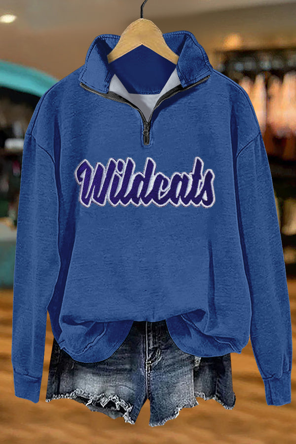 Cozy Gameday Wildcats Print Sweatshirt