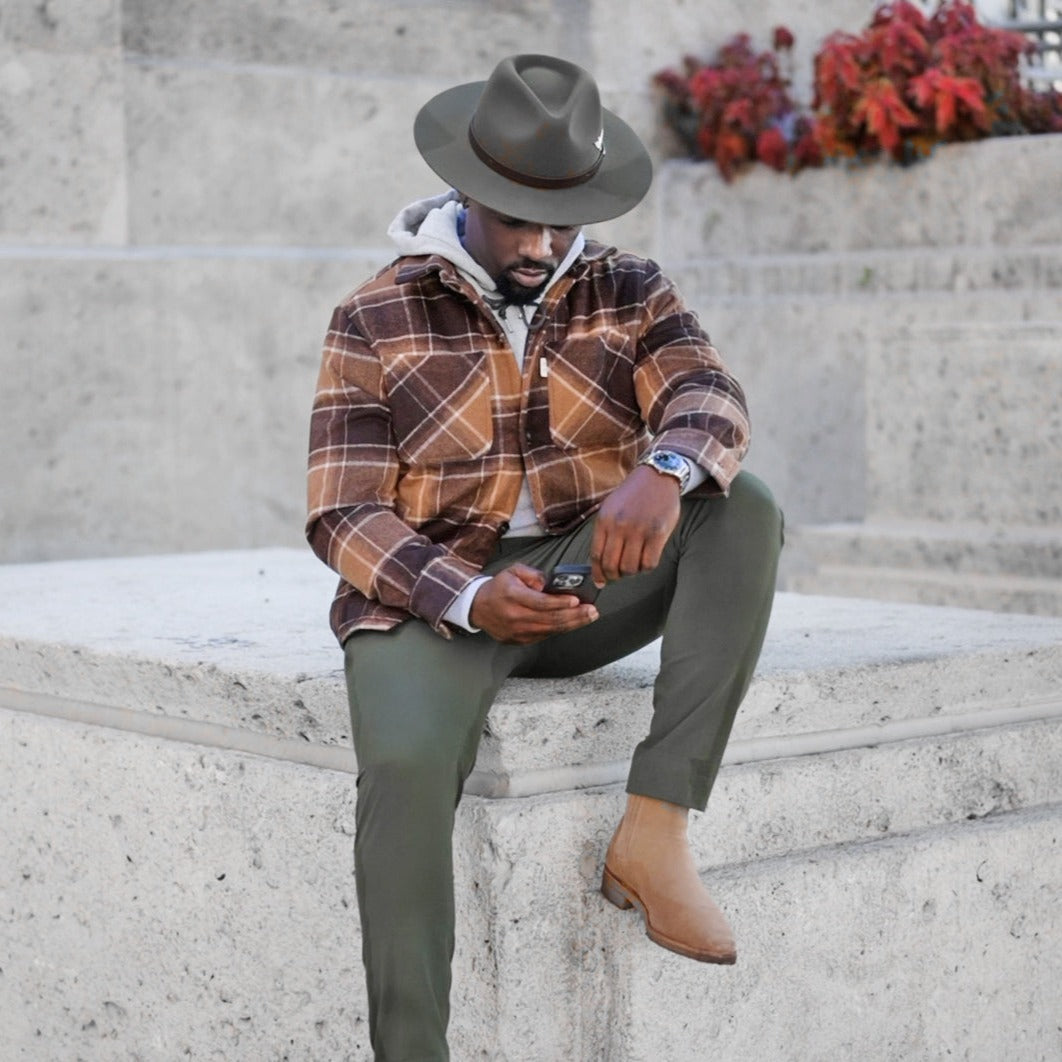 Dapper Men's Felt Fedora Hat__lack