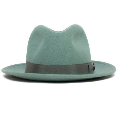 Felt Finery Series Trendy Bow Tie Felt Fedora Hat