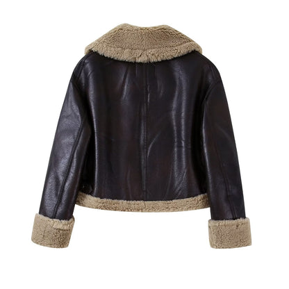 Celeste Luxe Shearling Aviator Jacket