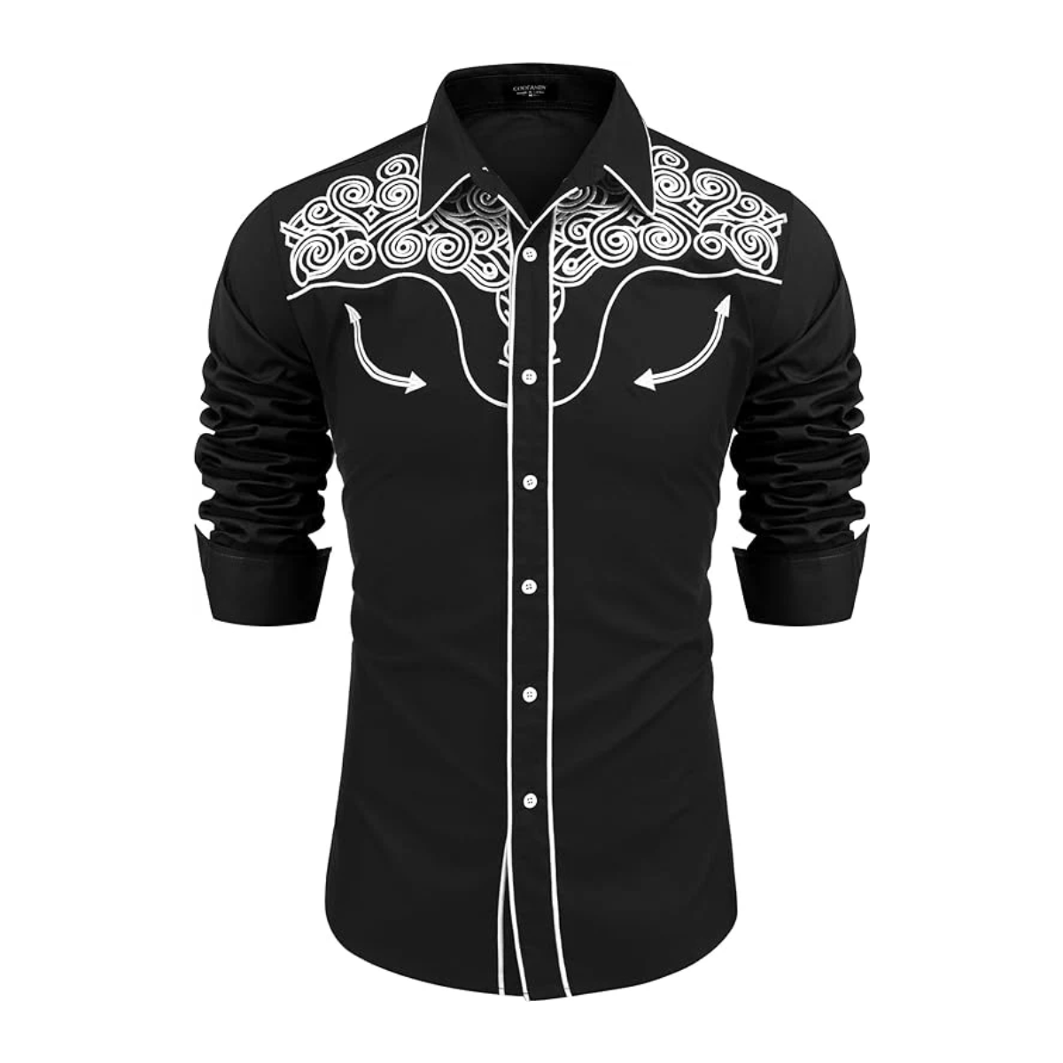 Men's Long Sleeve Cowboy Shirts Casual Button Down Shirt