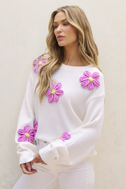 Daisy Embellished Floral Sweater