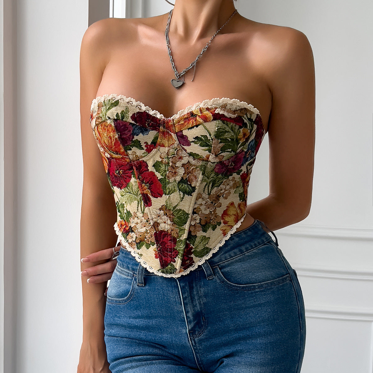 Floral Bella Tapestry Corset_Top