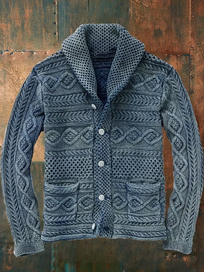 Vintage Knitted Men's Cardigan