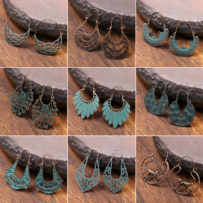 Women's Bohemian Court Hollow U-shaped Earrings