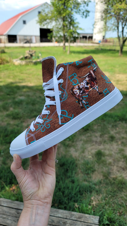 Longhorns & Brands Women__ high top canvas shoes