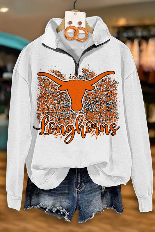 Texas Longhorns Print Zip-Up Sweatshirt