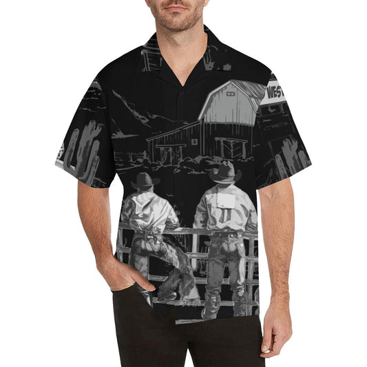 Ranching Sepia Men's Camp Shirt