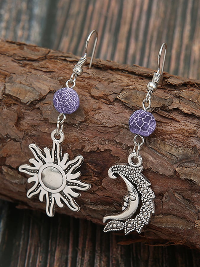 Women's Vintage Star And Moon Earrings