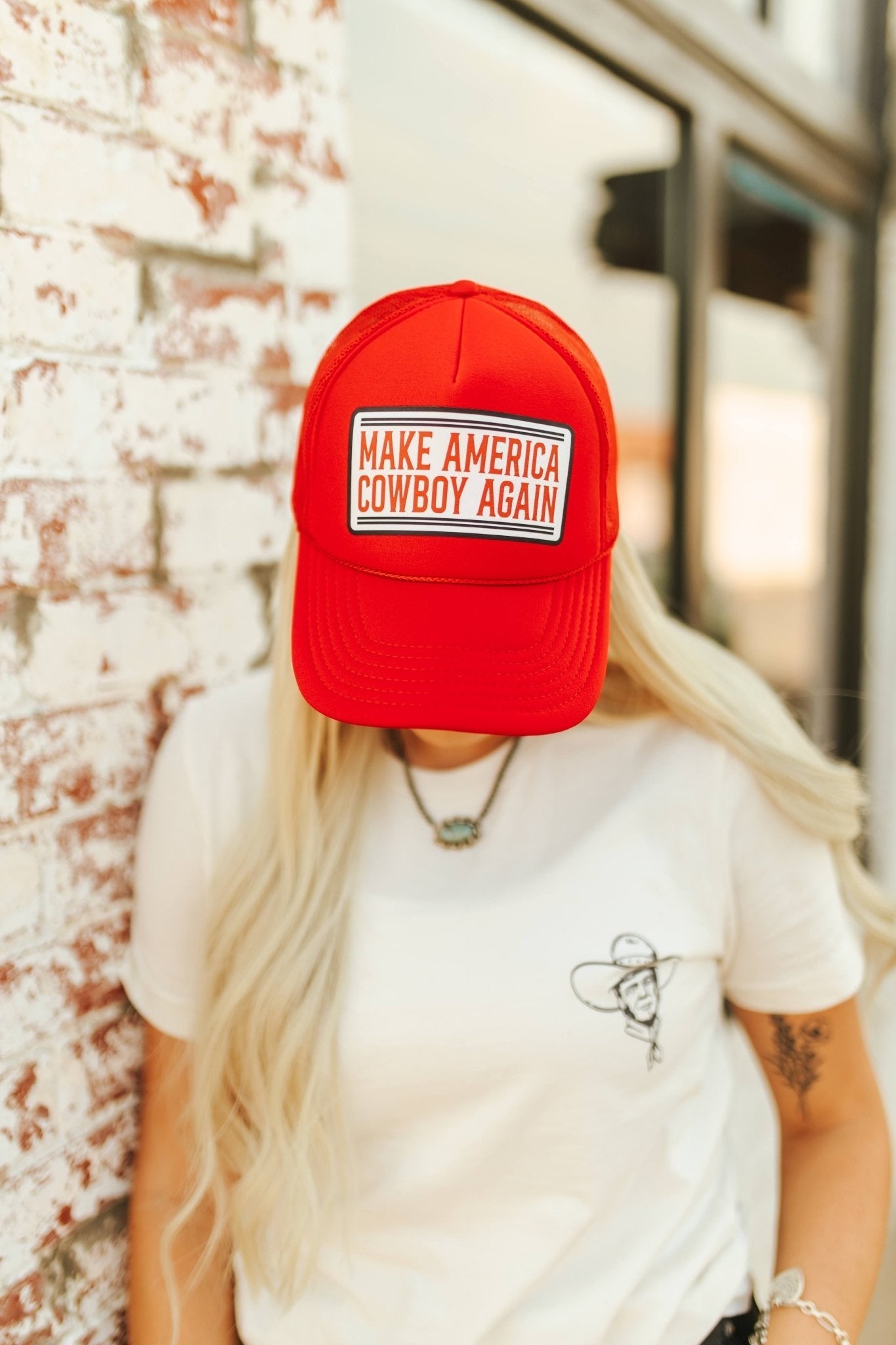 Make America Cowboy Again Banner Trucker Hat